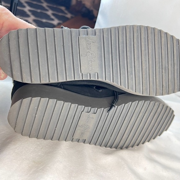 SAM EDELMAN Franc Black Suede Hiking Boots Size 9 - Picture 7 of 9